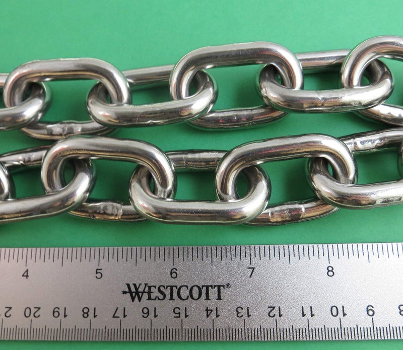 US Stainless Stainless Steel 316 Anchor Chain Shackles Boats Sailing Fishing Mooring (5/16" (8mm) x 6' with 3/8" Bow Shackles) - Image 5